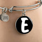 Initial E v3b - Bangle Bracelet