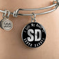 Heart In South Dakota v02 - Bangle Bracelet
