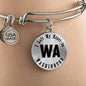 Heart In Washington v01 - Bangle Bracelet