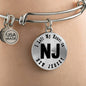 Heart In New Jersey v01 - Bangle Bracelet