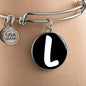 Initial L v3b - Bangle Bracelet