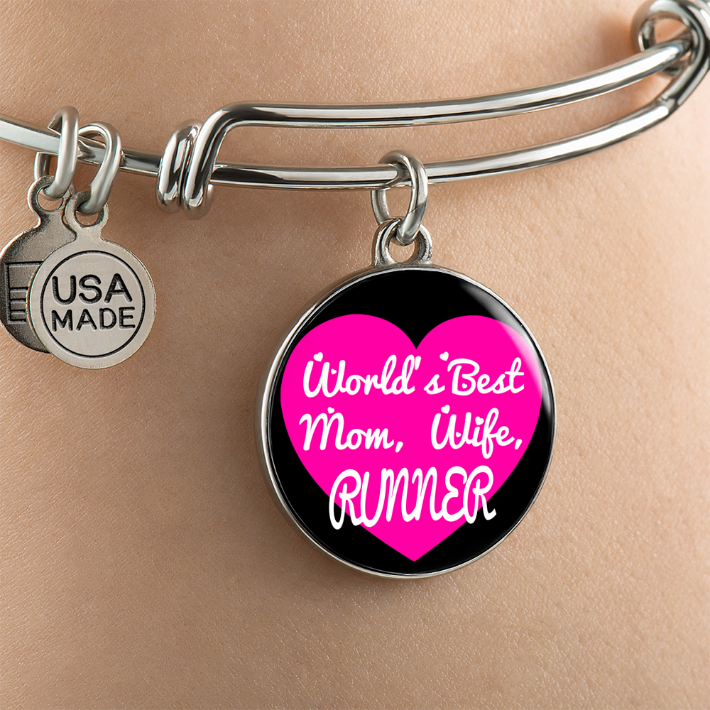 World's Best Mom, Wife, Runner - Bangle Bracelet