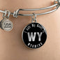 Heart In Wyoming v02 - Bangle Bracelet