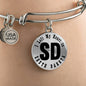 Heart In South Dakota v01 - Bangle Bracelet