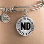 Heart In North Dakota v01 - Bangle Bracelet