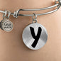Initial Y v1b - Bangle Bracelet