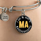 Heart In Massachusetts - Bangle Bracelet