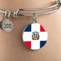 Dominican Flag - Bangle Bracelet