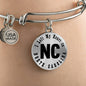 Heart In North Carolina v01 - Bangle Bracelet