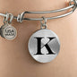 Initial K v1a - Bangle Bracelet