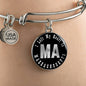 Heart In Massachusetts v02 - Bangle Bracelet