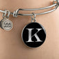 Initial K v2a - Bangle Bracelet