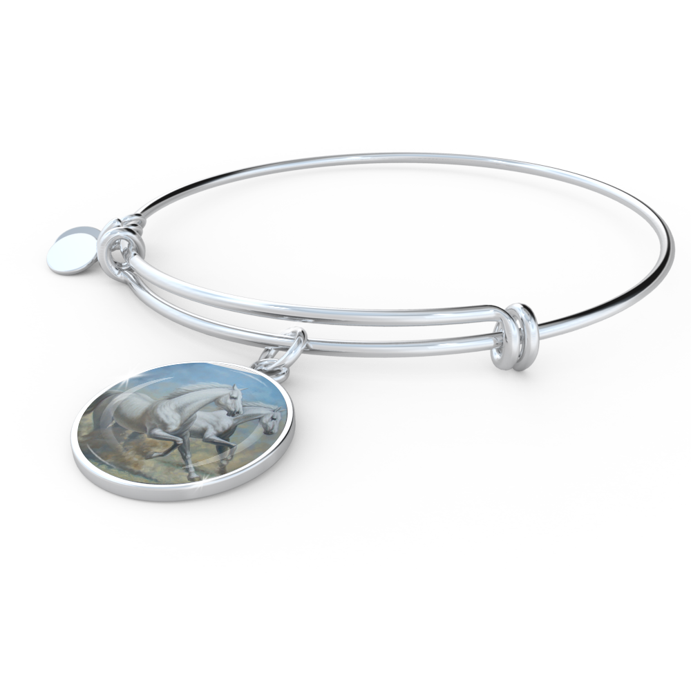 Running Horses - Bangle Bracelet