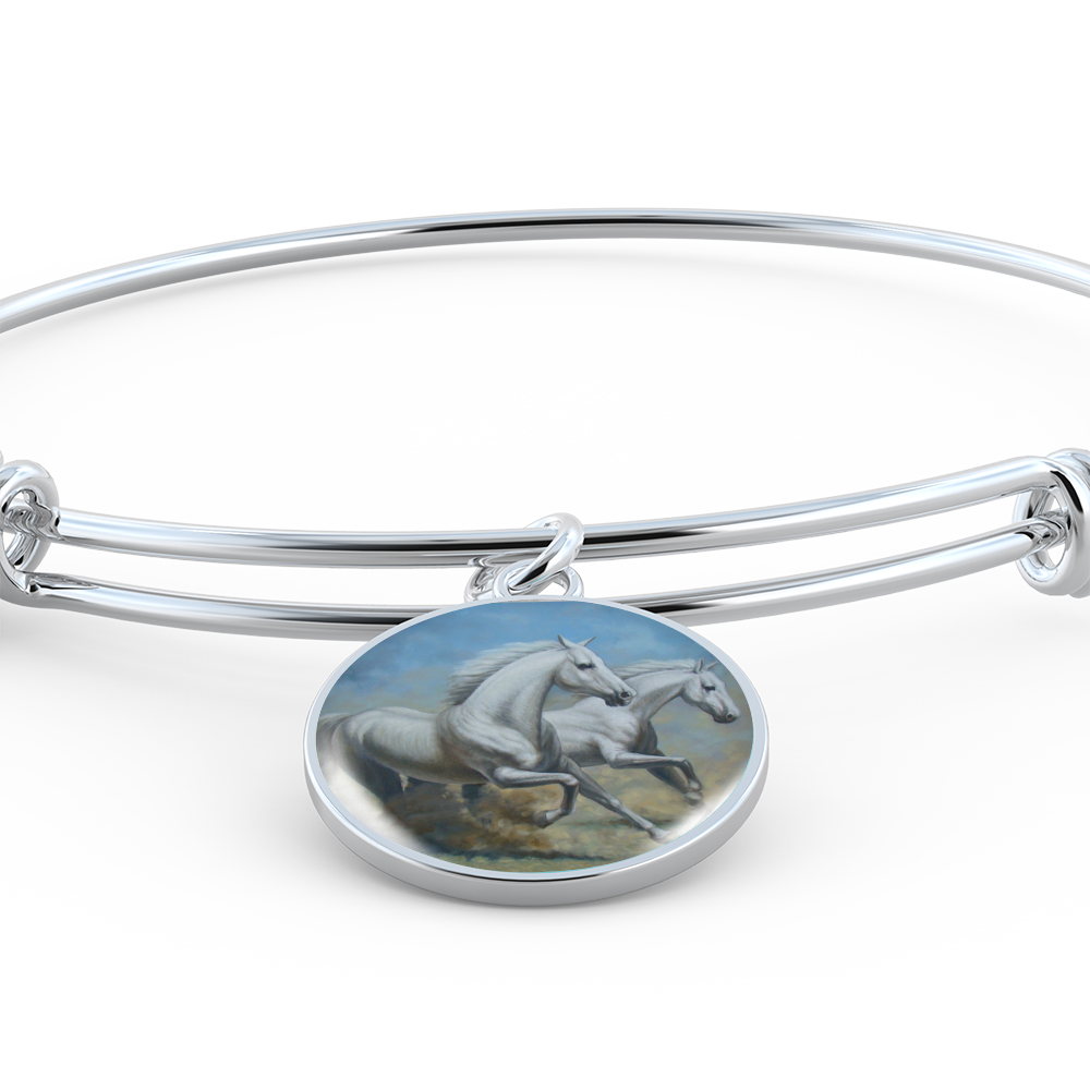 Running Horses - Bangle Bracelet