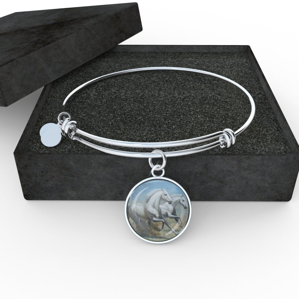 Running Horses - Bangle Bracelet