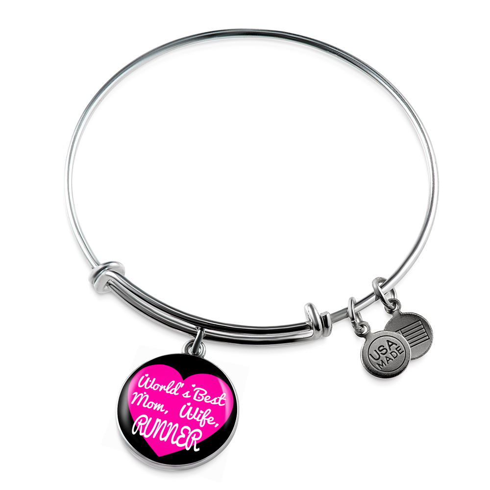 World's Best Mom, Wife, Runner - Bangle Bracelet