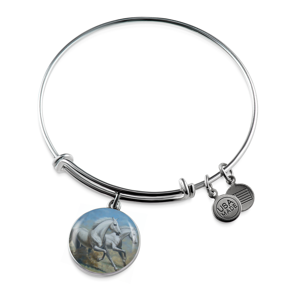 Running Horses - Bangle Bracelet