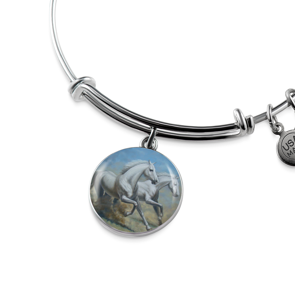 Running Horses - Bangle Bracelet