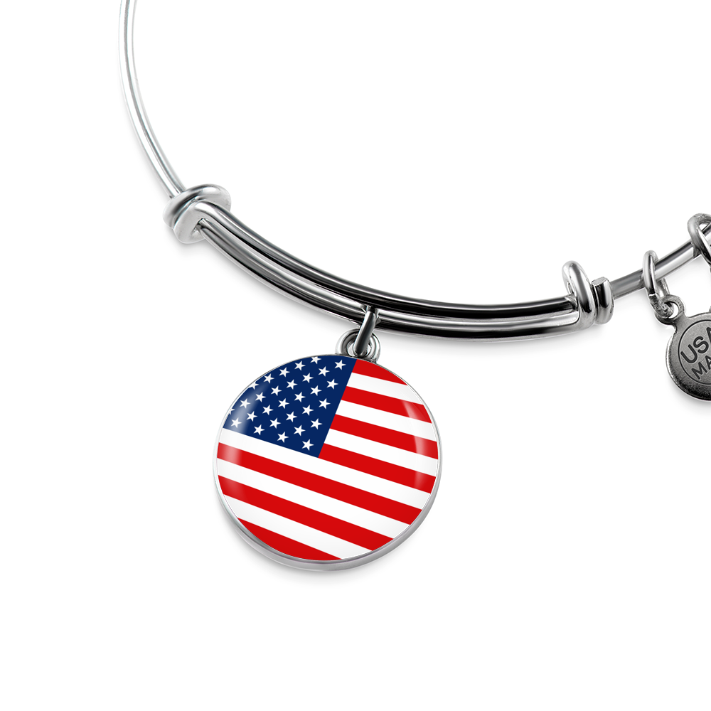 American Flag - Bangle Bracelet