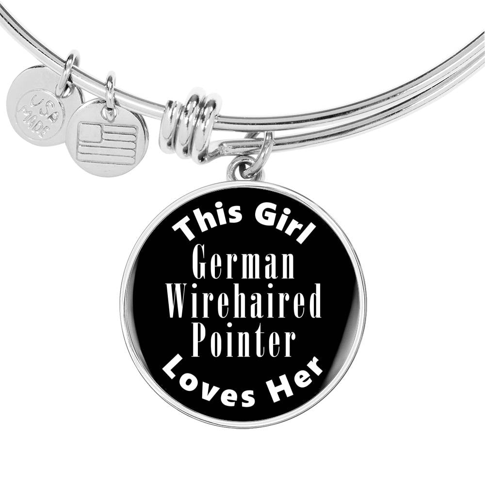 German Wirehaired Pointer v2 - Bangle Bracelet