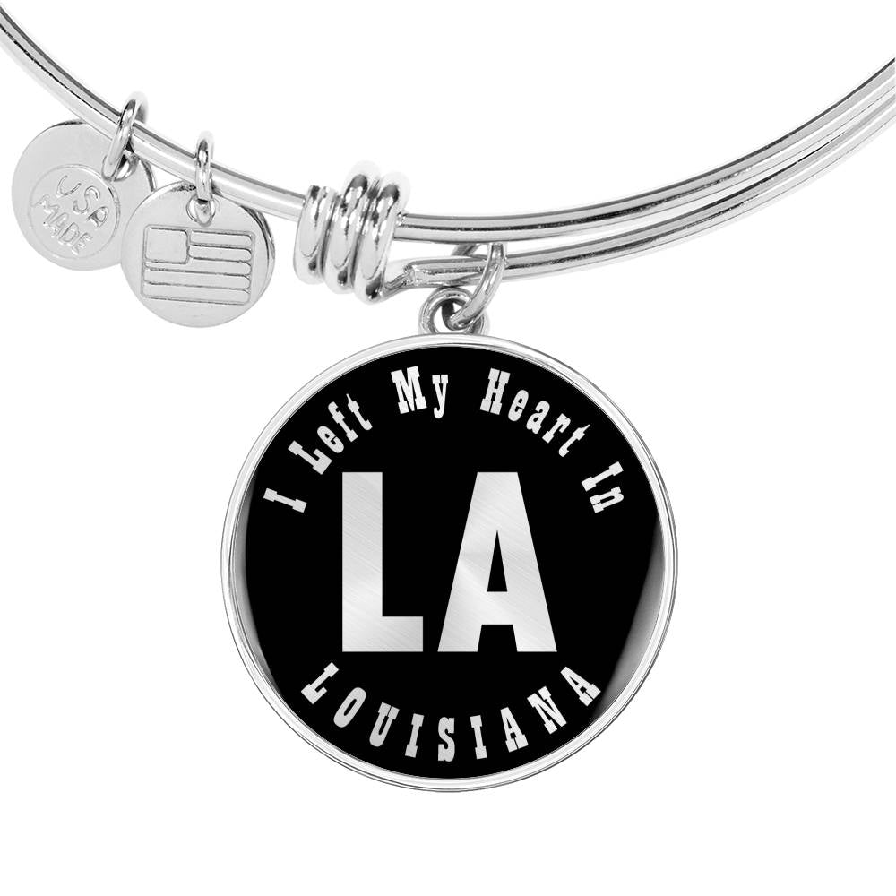 Heart In Louisiana v02 - Bangle Bracelet