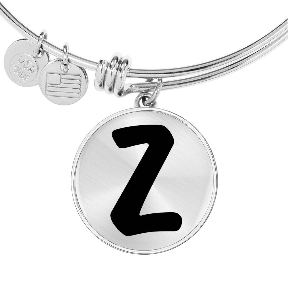 Initial Z v1b - Bangle Bracelet