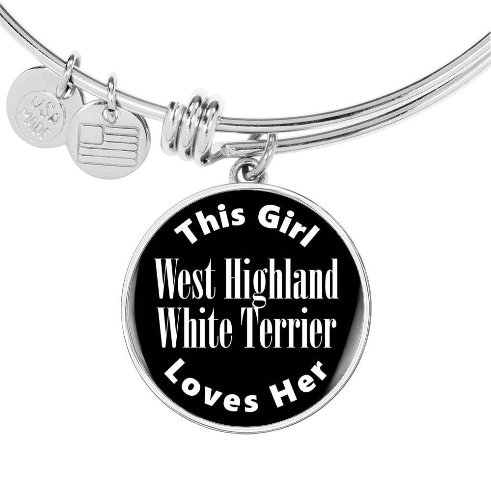 West Highland White Terrier v2 - Bangle Bracelet