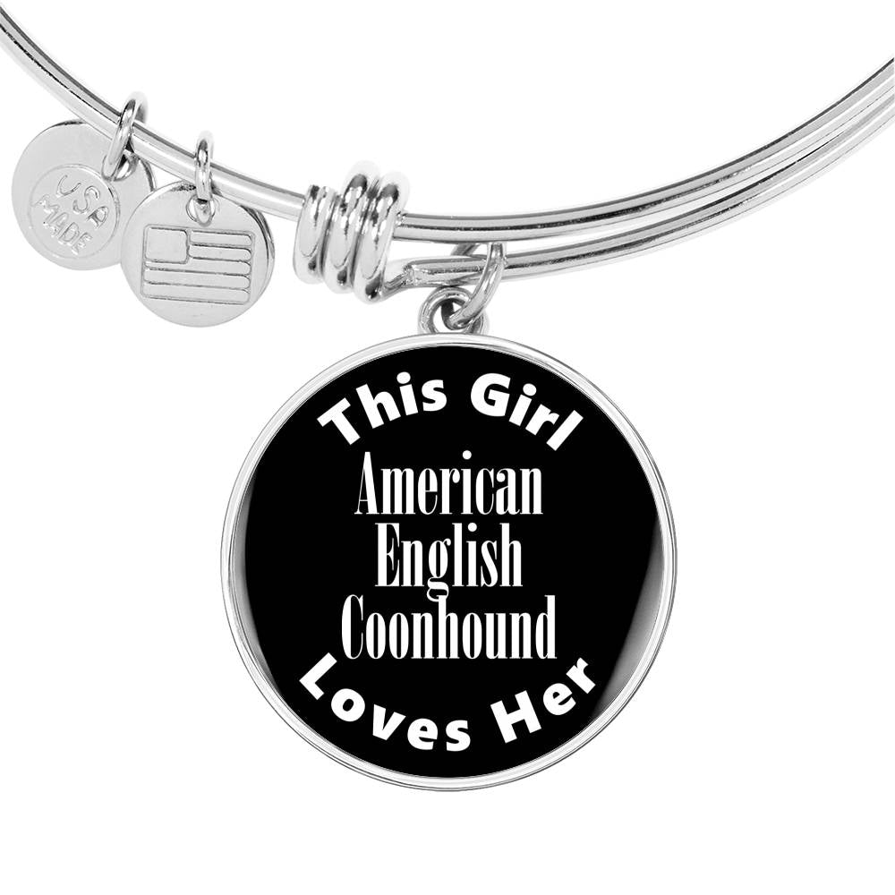 American English Coonhound v2 - Bangle Bracelet