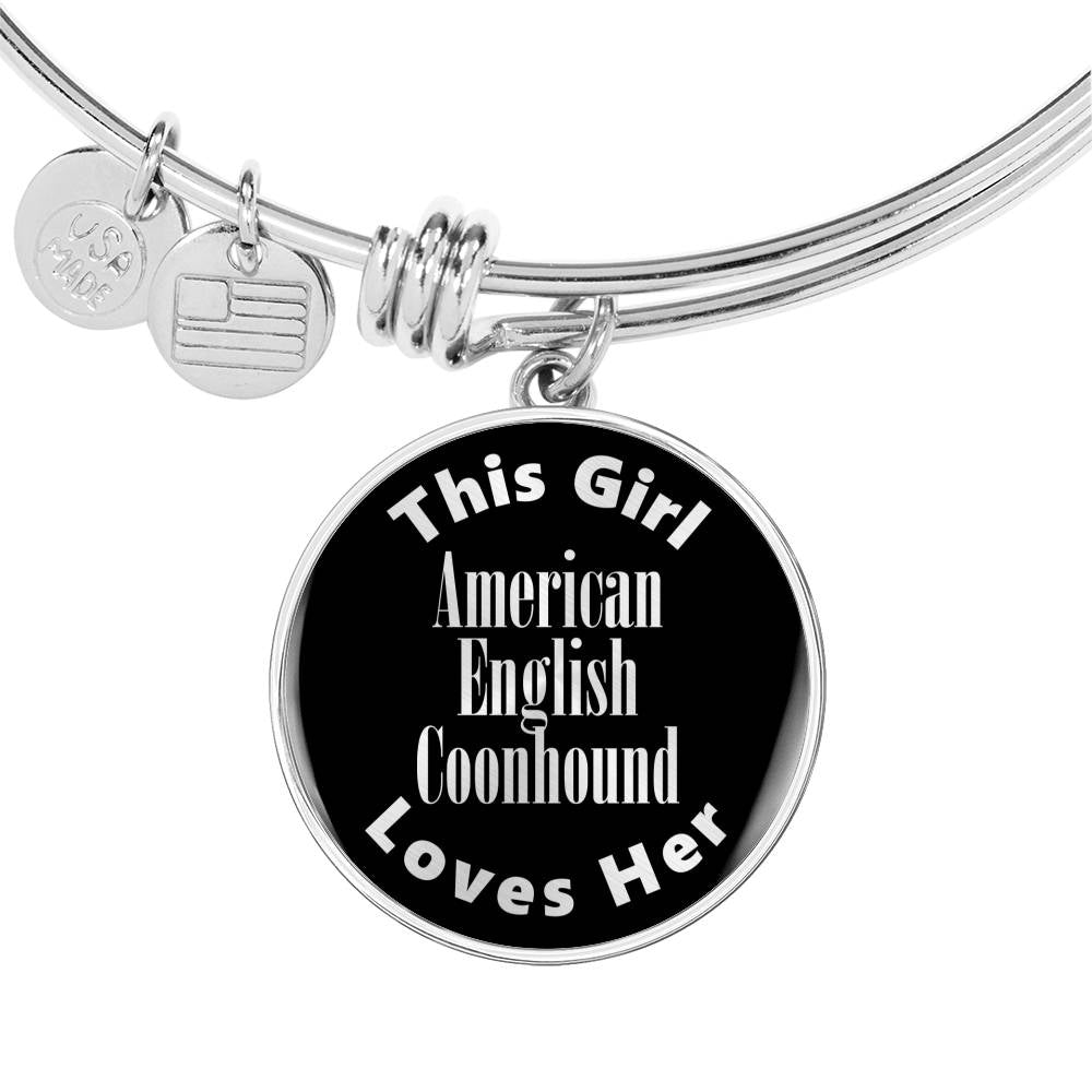 American English Coonhound v2s - Bangle Bracelet