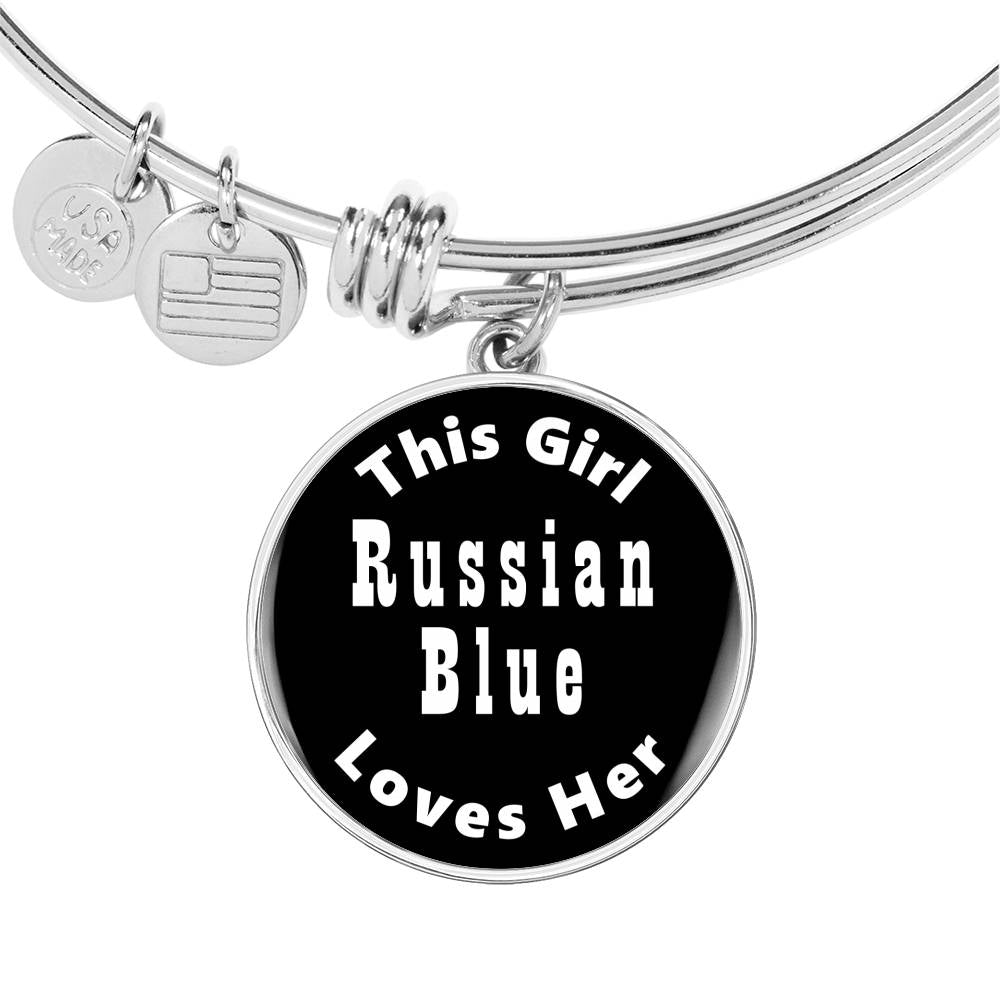 Russian Blue v2 - Bangle Bracelet