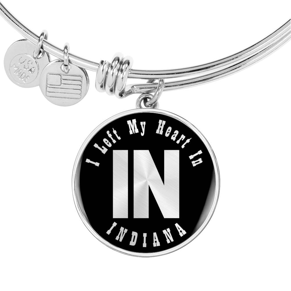 Heart In Indiana v02 - Bangle Bracelet