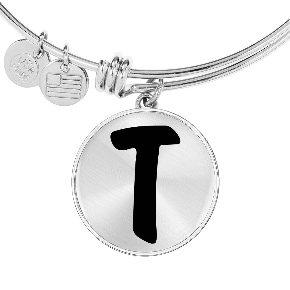 Initial T v1b - Bangle Bracelet