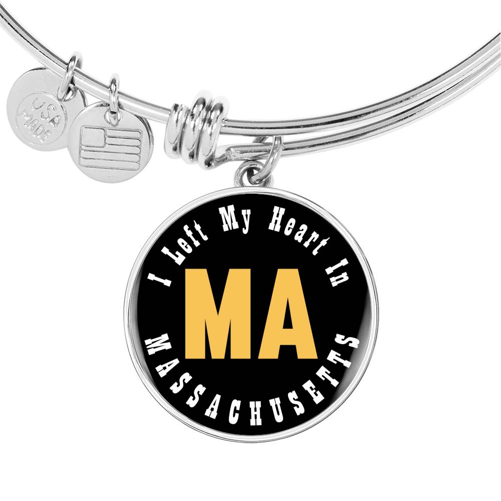 Heart In Massachusetts - Bangle Bracelet