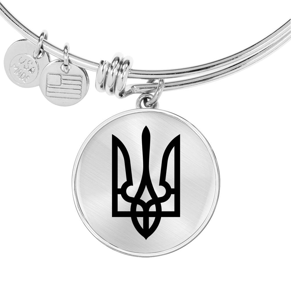 Tryzub (Black) - Bangle Bracelet