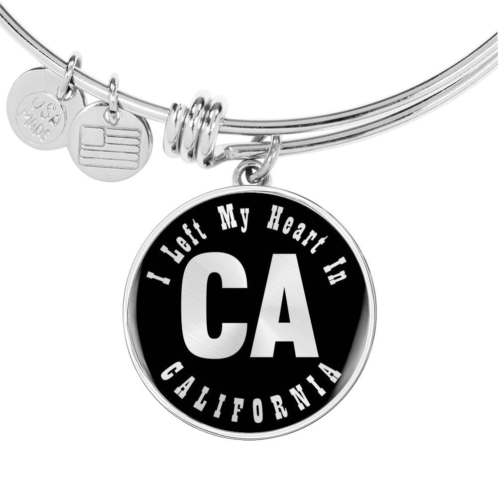 Heart In California v02 - Bangle Bracelet