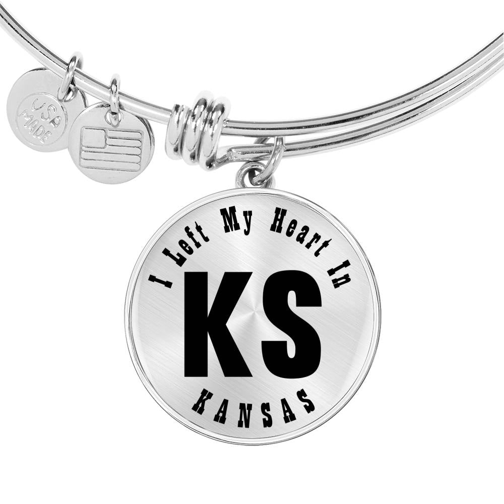 Heart In Kansas v01 - Bangle Bracelet