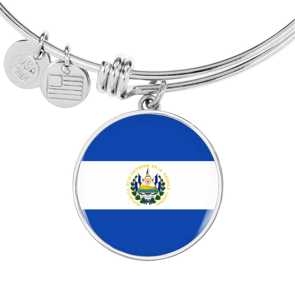 Salvadoran Flag - Bangle Bracelet
