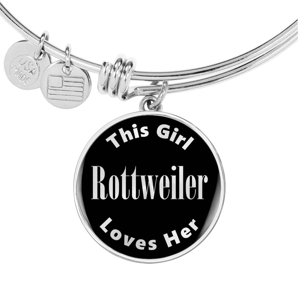 Rottweiler v2s - Bangle Bracelet