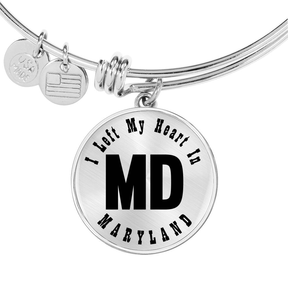 Heart In Maryland v01 - Bangle Bracelet