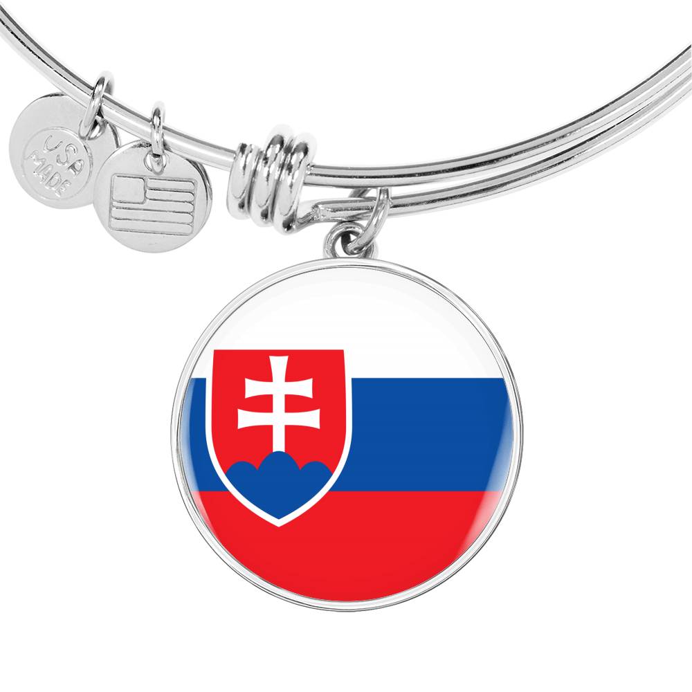 Slovak Flag - Bangle Bracelet