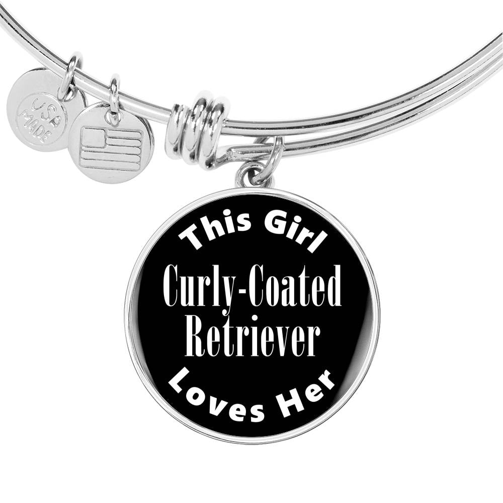 Curly-Coated Retriever v2 - Bangle Bracelet