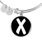 Initial X v3b - Bangle Bracelet