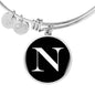 Initial N v3a - Bangle Bracelet