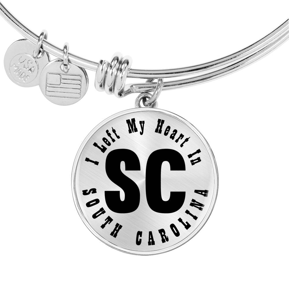 Heart In South Carolina v01 - Bangle Bracelet
