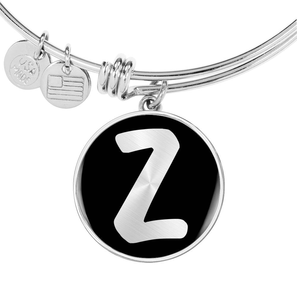 Initial Z v2b - Bangle Bracelet
