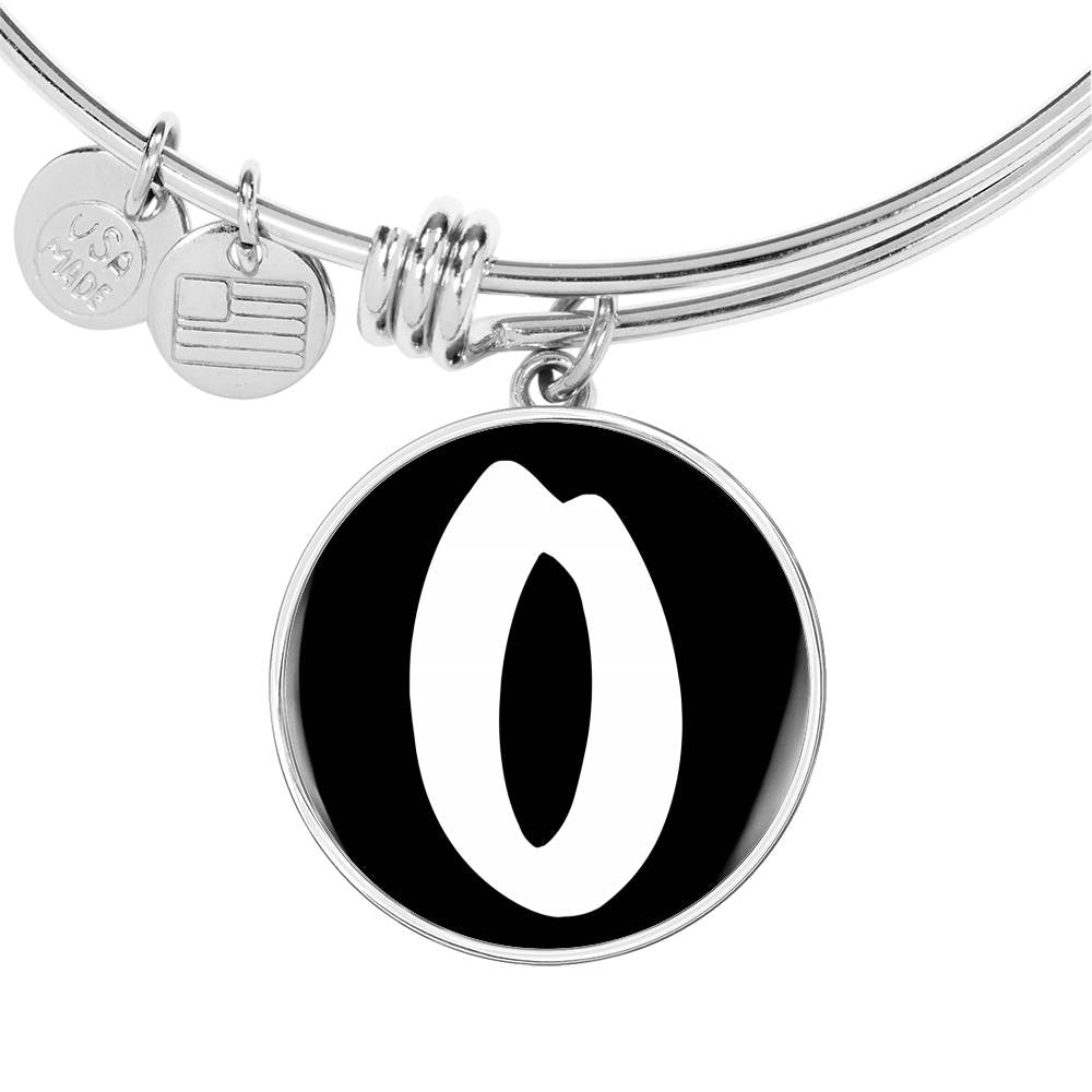Initial O v3b - Bangle Bracelet