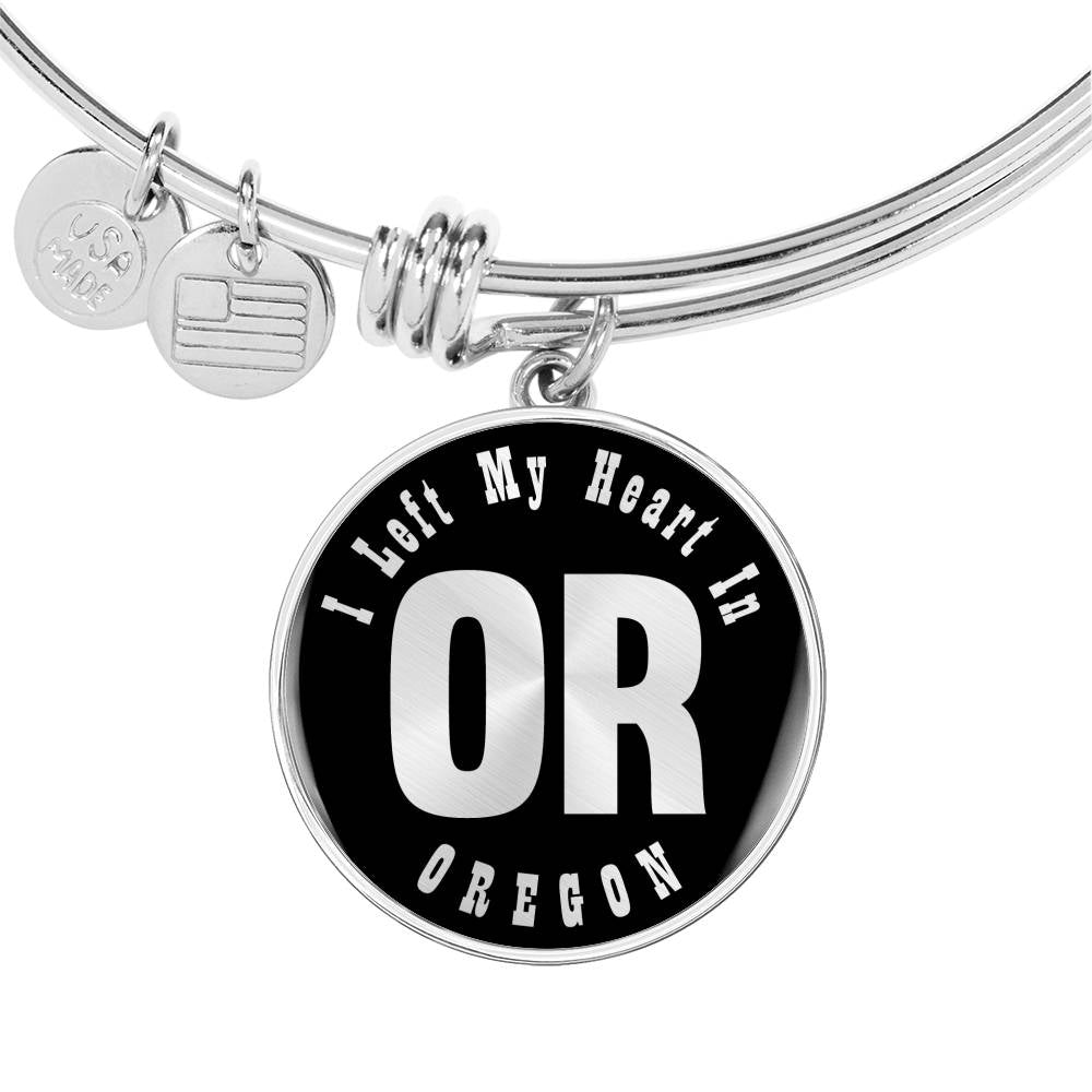 Heart In Oregon v02 - Bangle Bracelet
