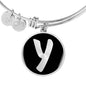 Initial Y v2b - Bangle Bracelet
