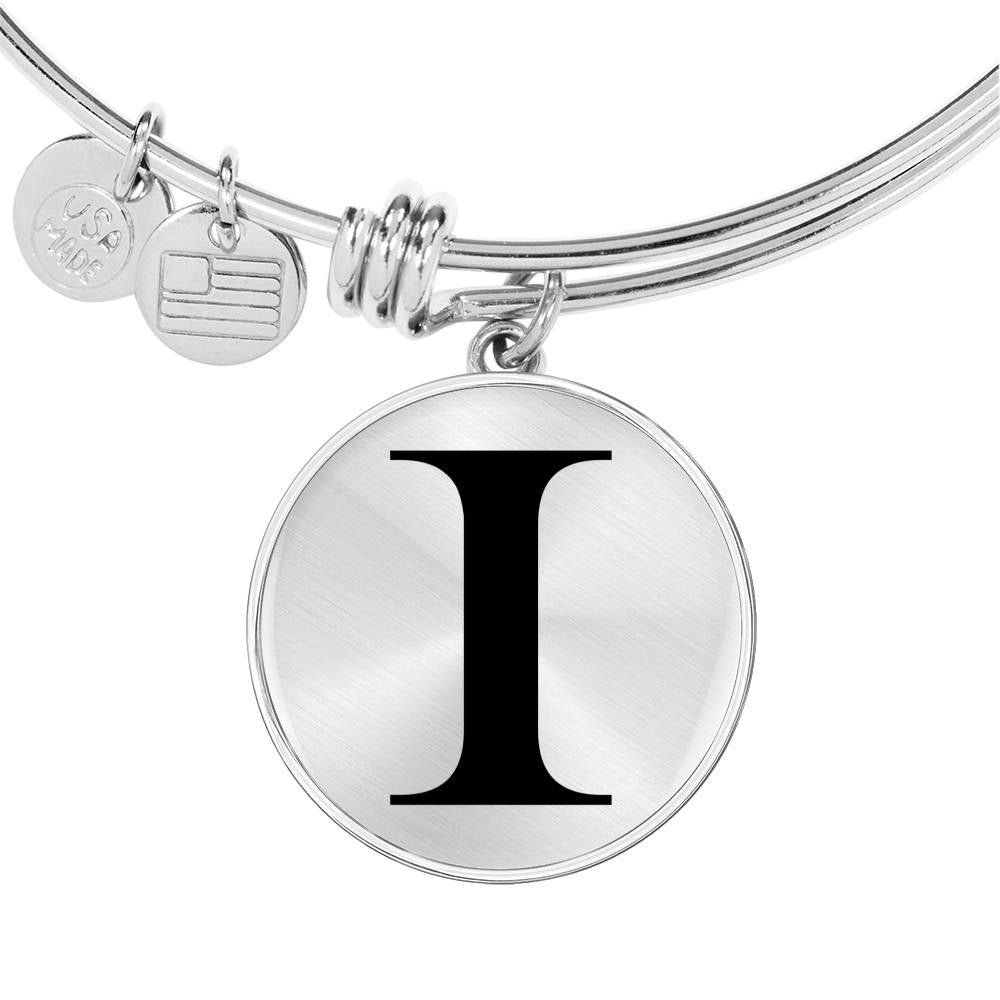 Initial I v1a - Bangle Bracelet