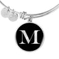 Initial M v2a - Bangle Bracelet
